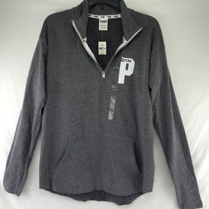 Pink Victoria Secret Gray Sweater with zipper